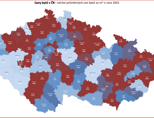 Růst cen bytů v ČR je v roce 2021 přes 25%