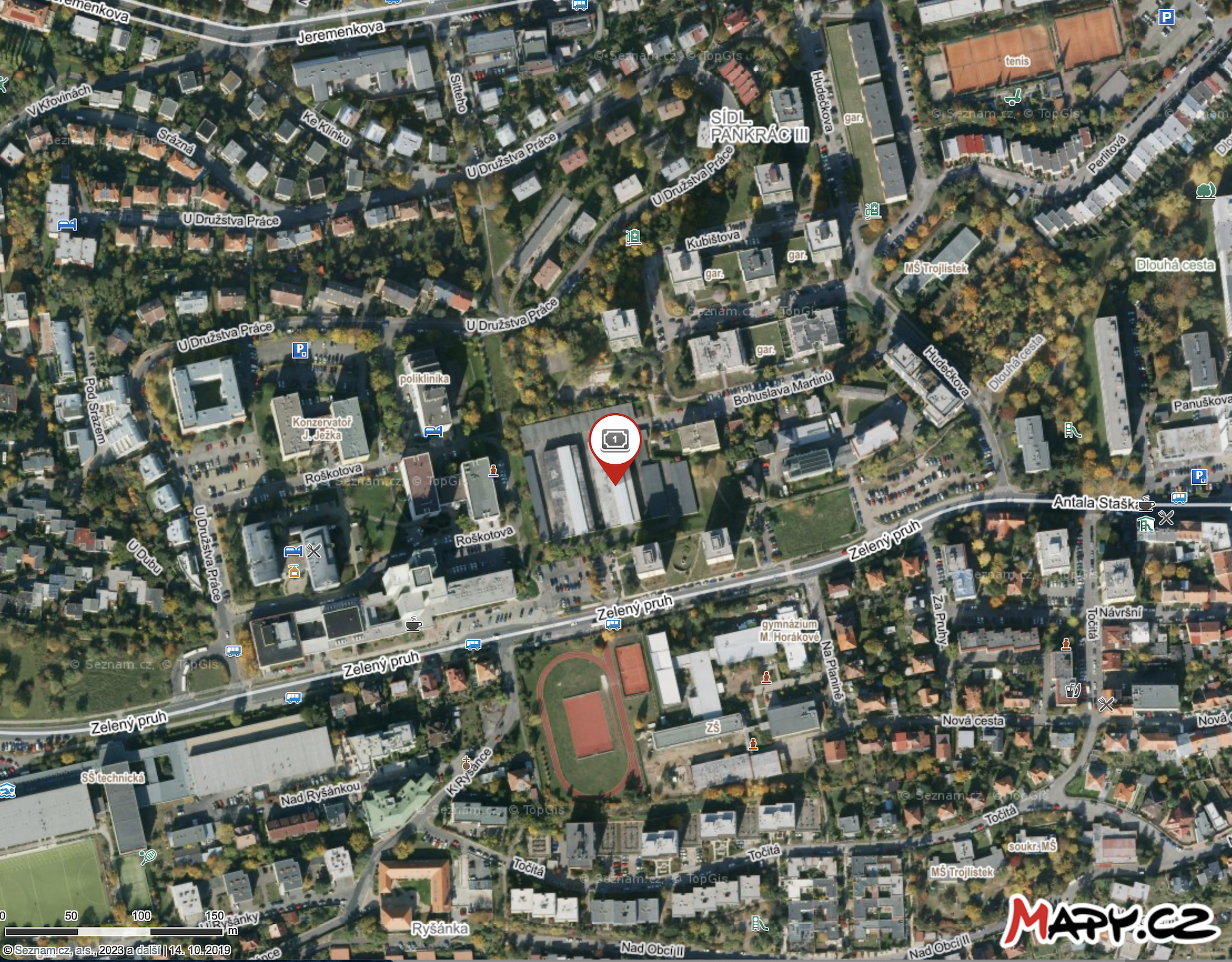 Mapa Garaž Zeleny pruh